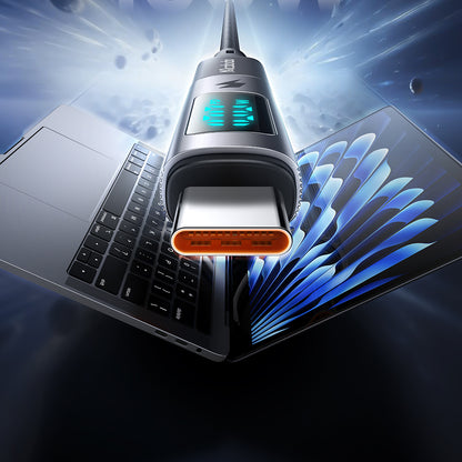 Adapter do danych i ładowania USB-C - USB-C McDodo OT-6090 Wales Display, Czarny