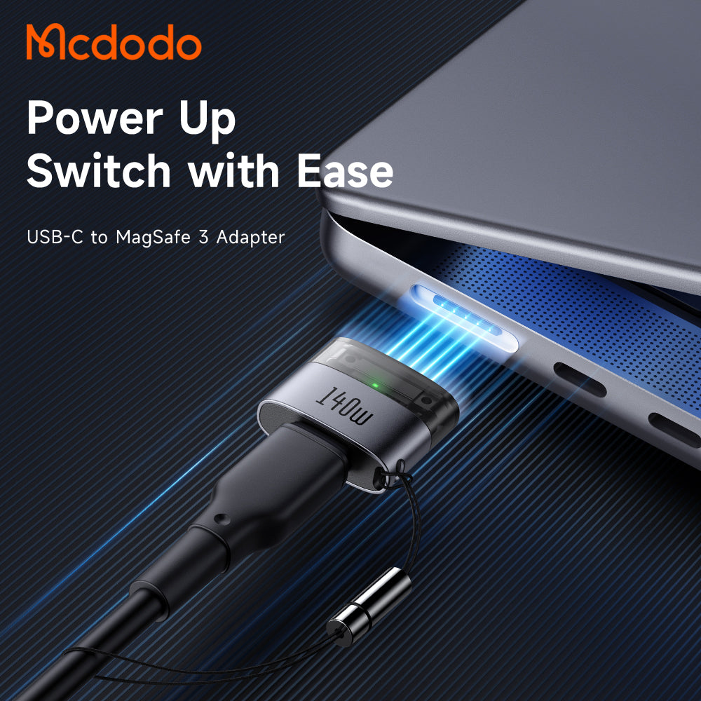 Adapter ładowania USB-C - MagSafe 3 McDodo OT-8850, Czarny