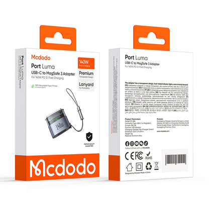 Adapter ładowania USB-C - MagSafe 3 McDodo OT-8850, Czarny