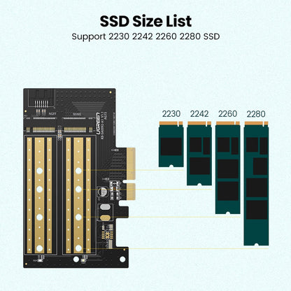 Adapter Interfejsu SSD UGREEN CM302 (70504), NVMe M.2 / SATA - PCIe 3.0 X4