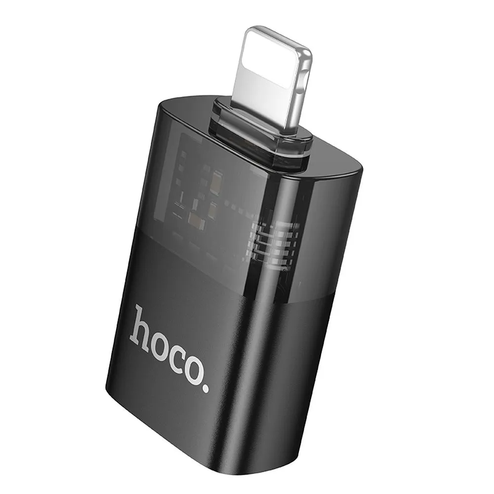 OTG Lightning Adapter - USB-A HOCO UA36, Black