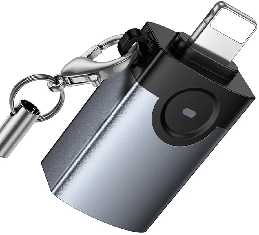 Adapter OTG Lightning - USB-A HOCO UA46, Szary