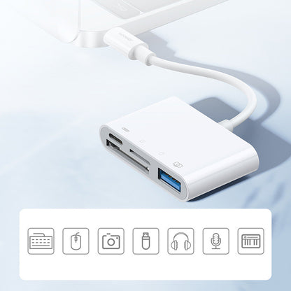 Joyroom OTG Lightning - USB-A / microSD Joyroom, biały S-H142