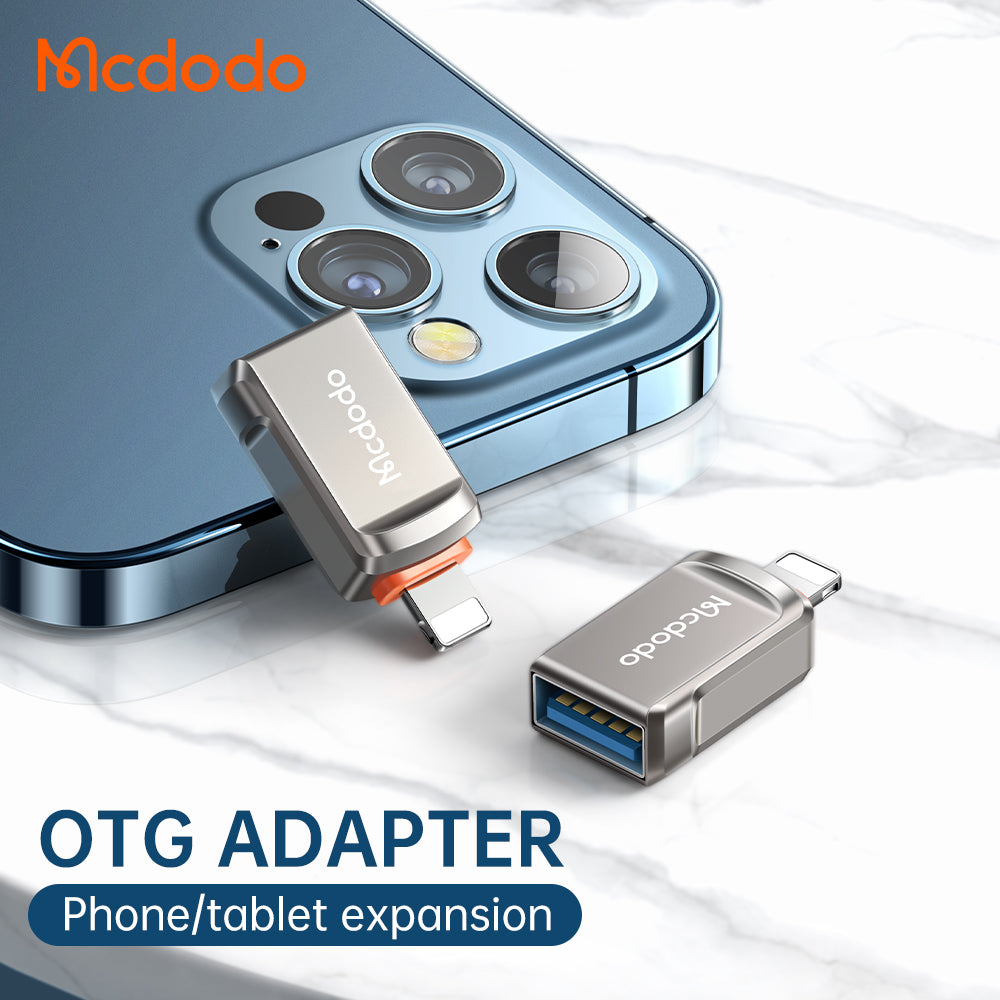 Adapter OTG Lightning - USB-A McDodo OT-8600, Szary