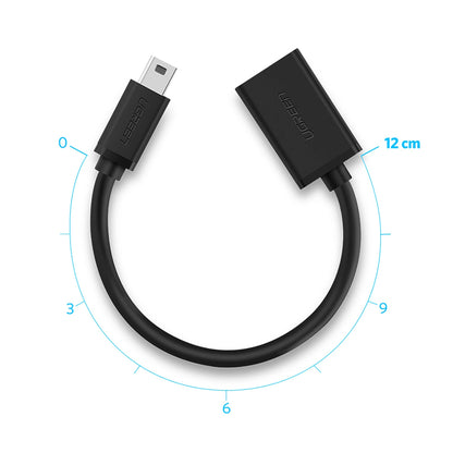 Adapter miniUSB - USB-A OTG UGREEN US249, czarny