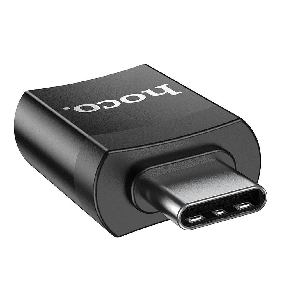 Adapter HOCO UA17 USB-C do USB-A OTG USB-C, czarny 