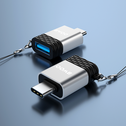 Adapter OTG USB-A - USB-C BWOO BZ-35, Szary