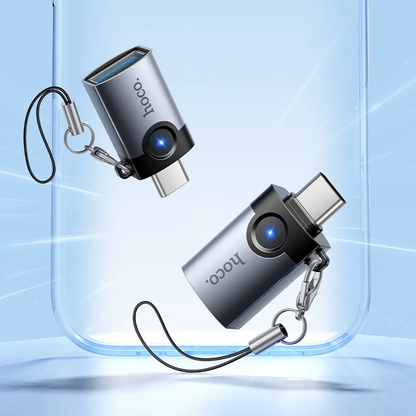 Adapter OTG USB-C - USB-A HOCO UA46C, Szary
