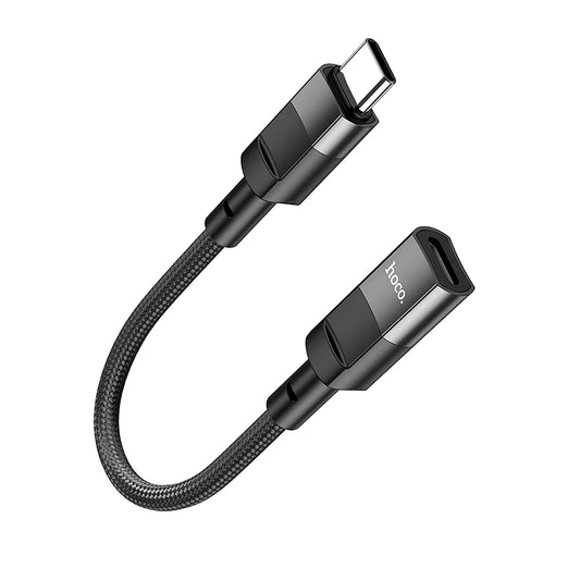 HOCO U107 Adapter do ładowania i transmisji danych Lightning - USB-C HOCO U107, 0,1 m, czarny 