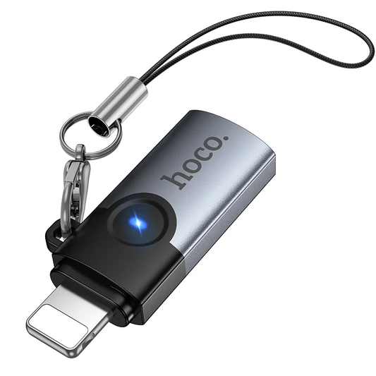 Adapter danych i ładowania USB-C - Lightning HOCO UA46A, Szary