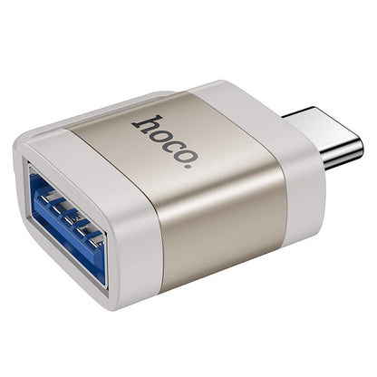 Adapter OTG USB-C - USB-A HOCO UA31C, Szary