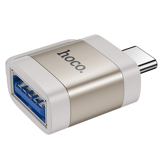 Adapter OTG USB-C - USB-A HOCO UA31C, Szary
