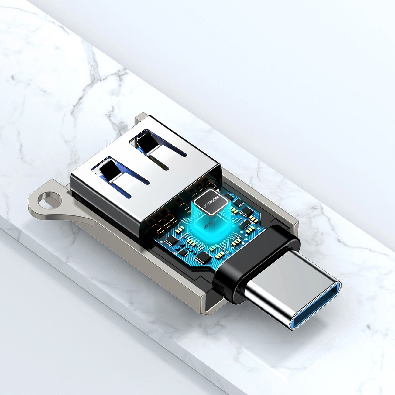 Adapter OTG USB-C - USB-A Joyroom S-H151, Srebrny