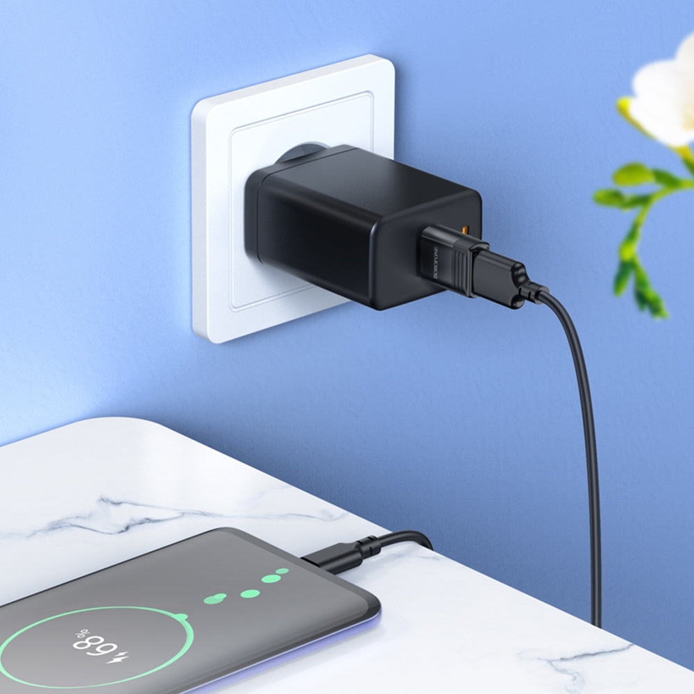 Adapter OTG USB-C - USB-A Borofone BV18, Czarny