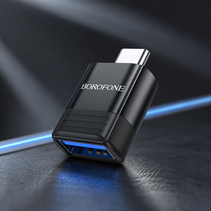 Adapter OTG USB-C - USB-A Borofone BV18, Czarny