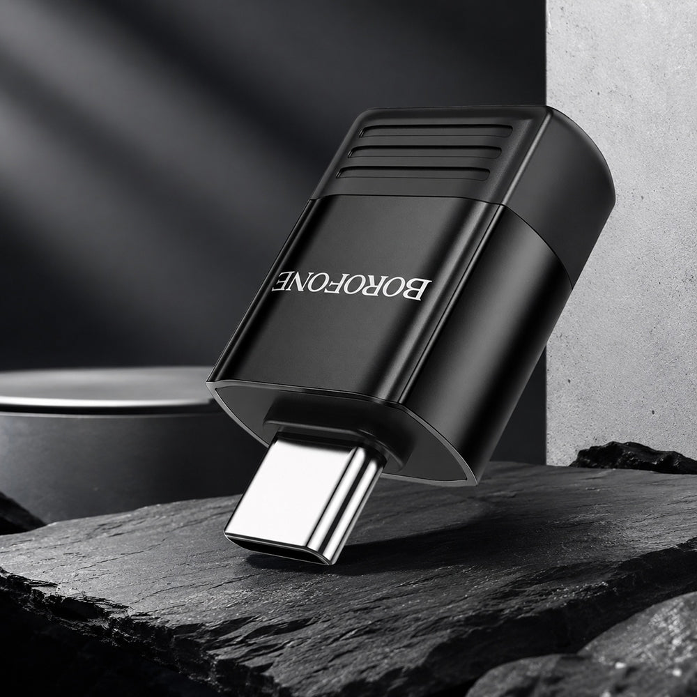 Adapter OTG USB-C - USB-A Borofone BV18, Czarny
