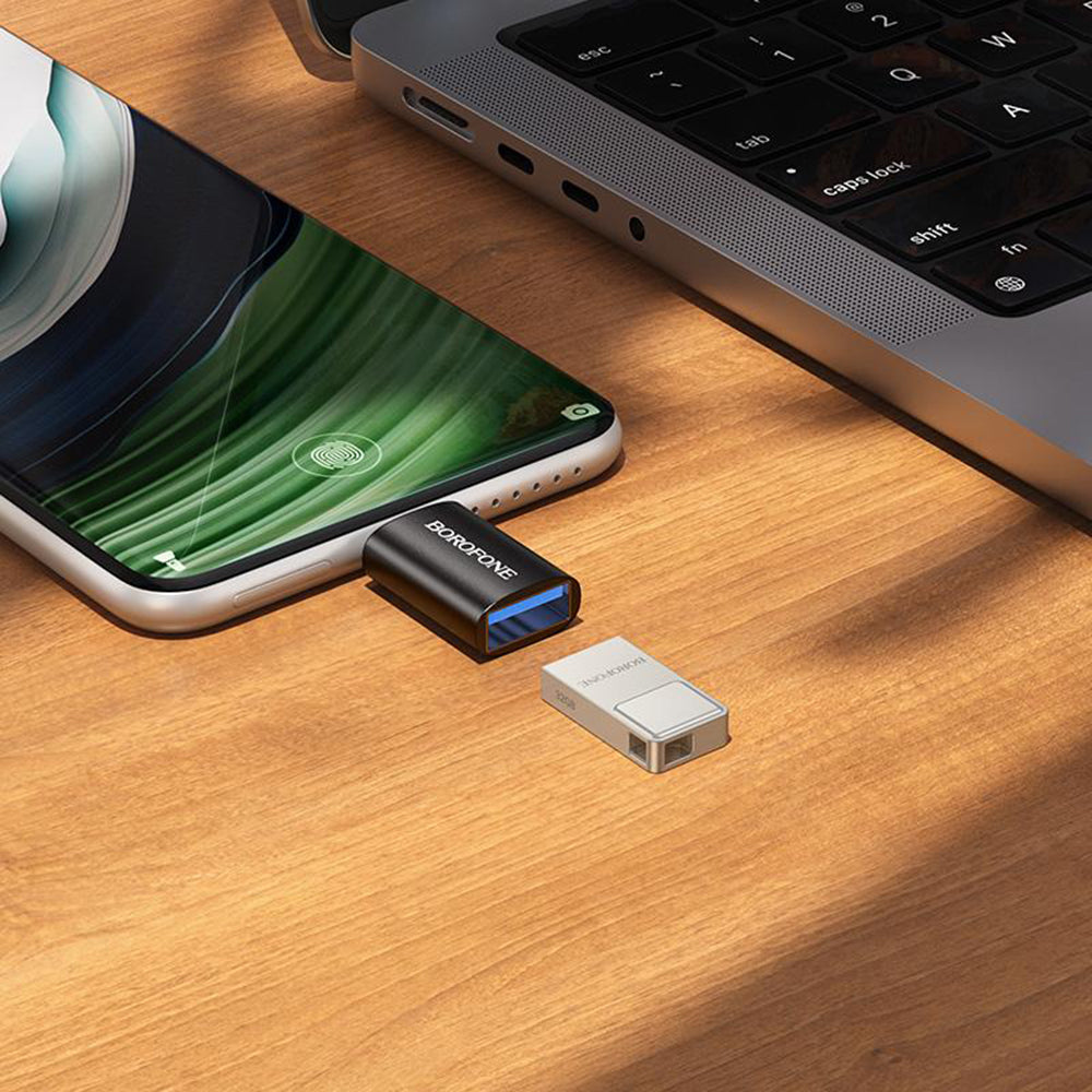 Adapter OTG USB-C - USB-A Borofone BV26C, Czarny