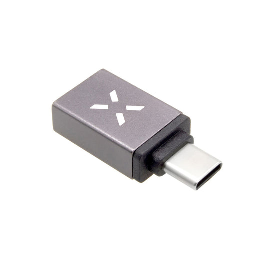 OTG USB-C to USB-A Fixed Adapter, Gray