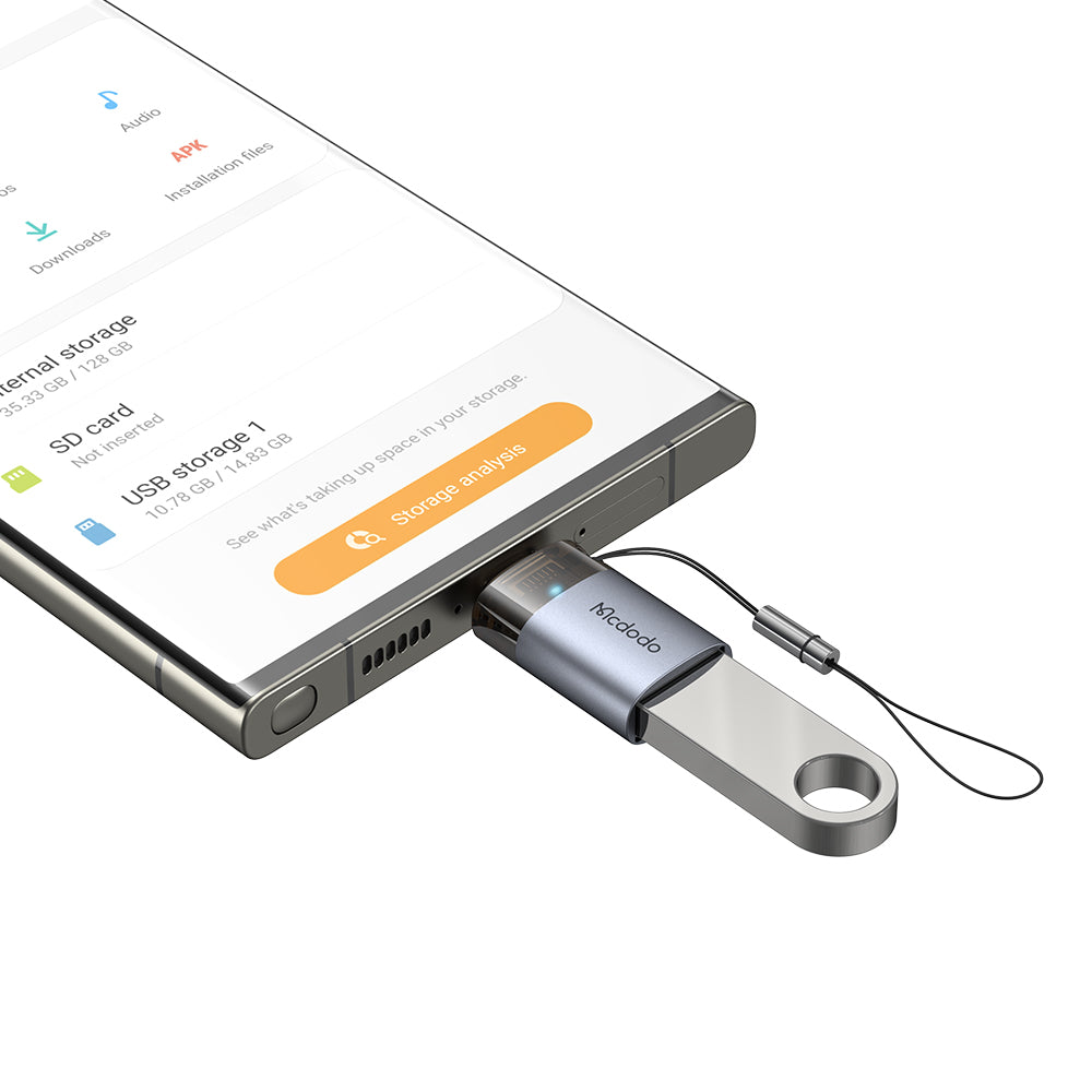 Adapter OTG USB-C - USB-A McDodo OT-7400, Czarny