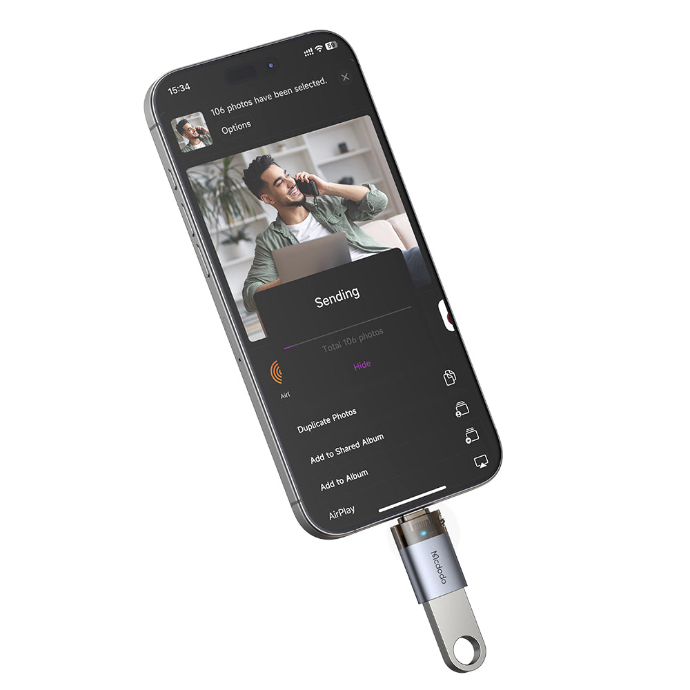 Adapter OTG USB-C - USB-A McDodo OT-7400, Czarny