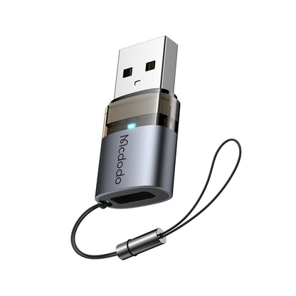 Adapter do danych i ładowania USB-C - USB-A McDodo OT-7580, Czarny