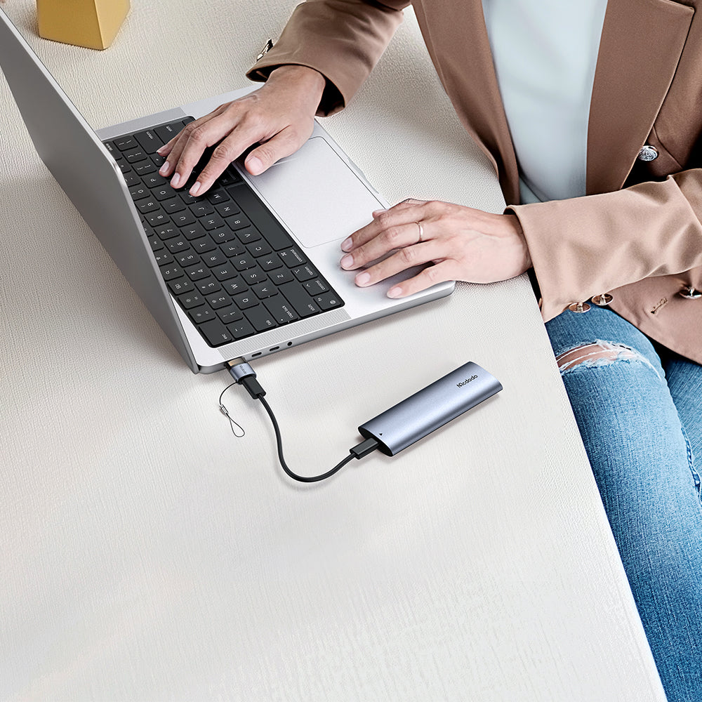 Adapter do danych i ładowania USB-C - USB-A McDodo OT-7580, Czarny