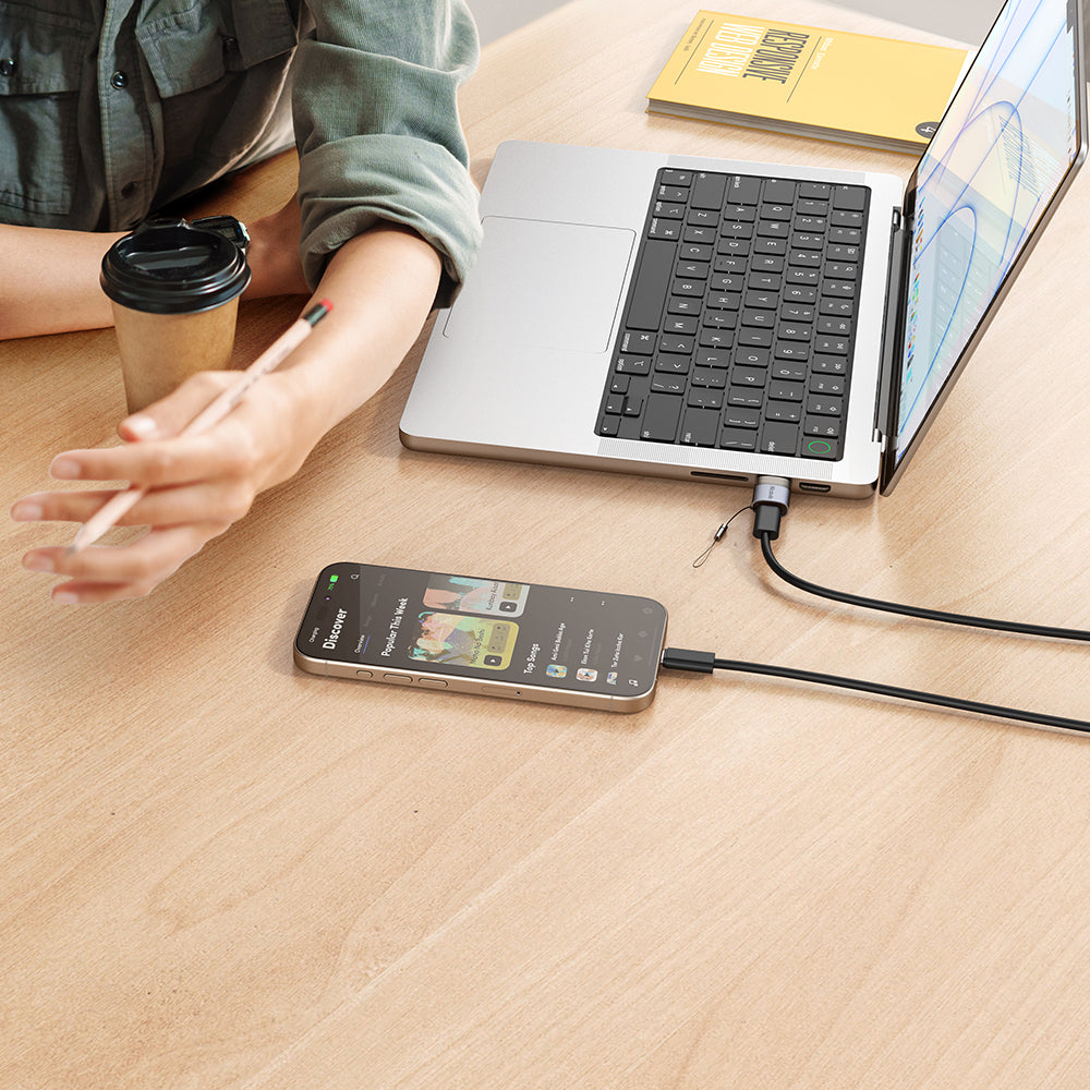 Adapter do danych i ładowania USB-C - USB-A McDodo OT-7580, Czarny