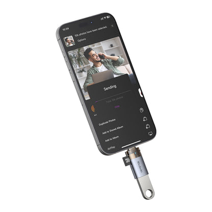 Czytnik kart USB-C McDodo OT-7600, USB-A (OTG) - microSD, Czarny