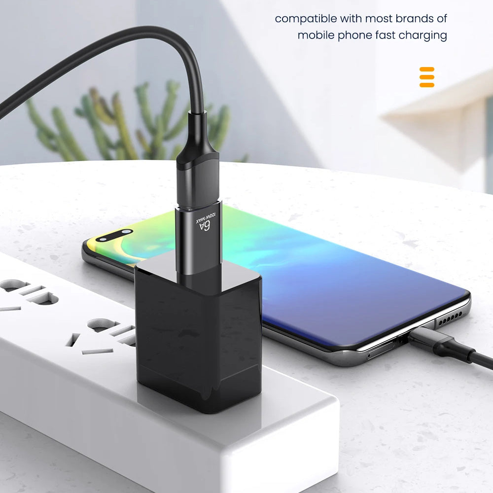 Adapter OTG USB-C - USB-A Techsuit A2 HyperPort, Czarno-Pomarańczowy