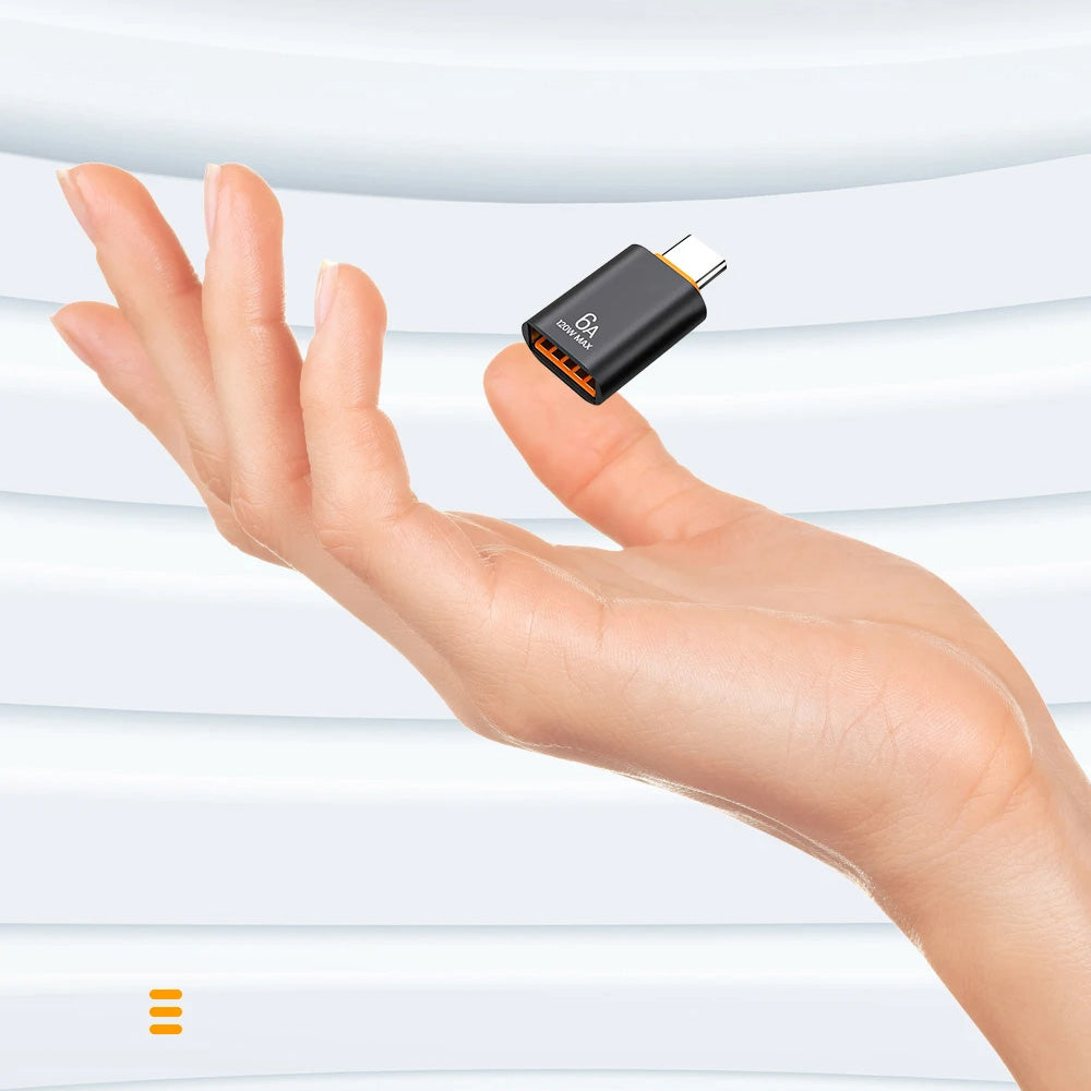 Adapter OTG USB-C - USB-A Techsuit A2 HyperPort, Czarno-Pomarańczowy