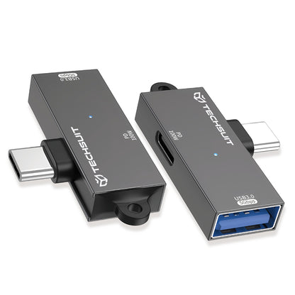 Adapter OTG USB-C - USB-A Techsuit A21, Szary