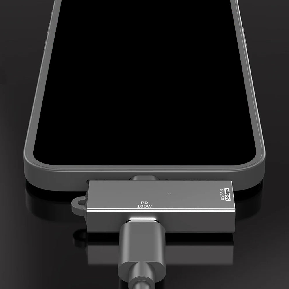 Adapter OTG USB-C - USB-A Techsuit A21, Szary