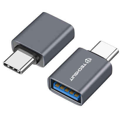 Adapter OTG USB-C - USB-A Techsuit A8 SlateVolt, Szary