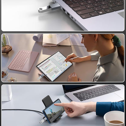 Adapter OTG USB-C - USB-A Techsuit A8 SlateVolt, Szary