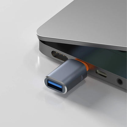 Adapter OTG USB-C - USB-A Techsuit A9 SlateVolt, Szary Pomarańczowy