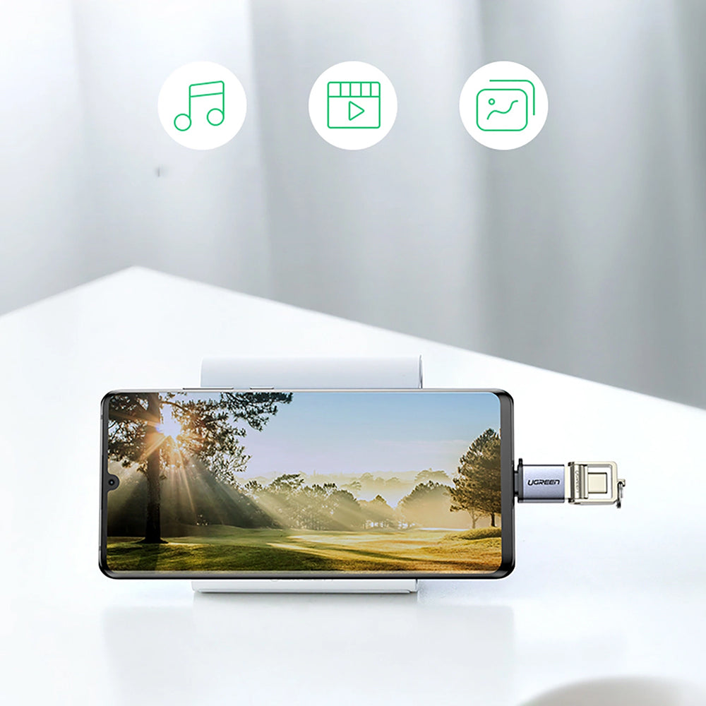 Adapter OTG USB-C - USB-A UGREEN US270 (50283), Szary