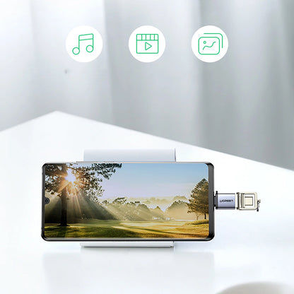 Adapter OTG USB-C - USB-A UGREEN US270 (50283), Szary