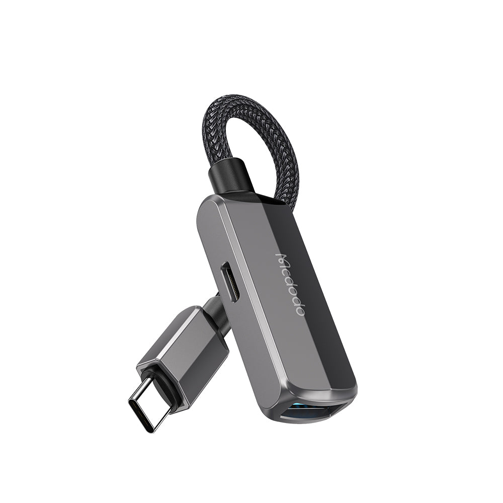 Adapter OTG USB-C - USB-A / USB-C McDodo CA-2830, Szary