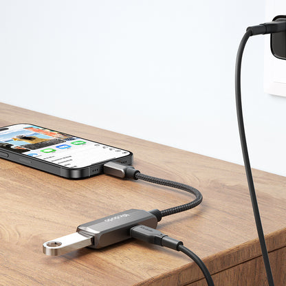 Adapter OTG USB-C - USB-A / USB-C McDodo CA-2830, Szary