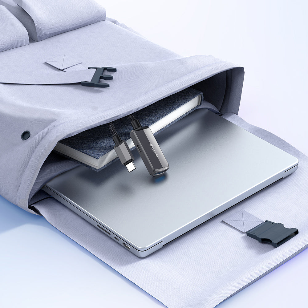 Adapter OTG USB-C - USB-A / USB-C McDodo CA-2830, Szary