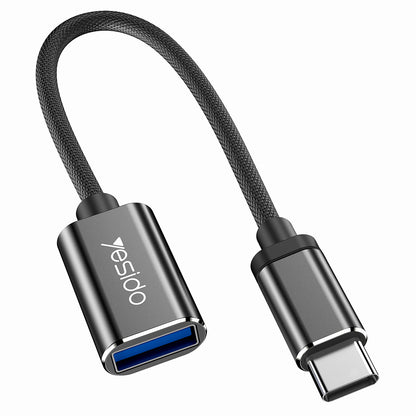 Adapter OTG USB-C - USB-A Yesido GS01, Czarny