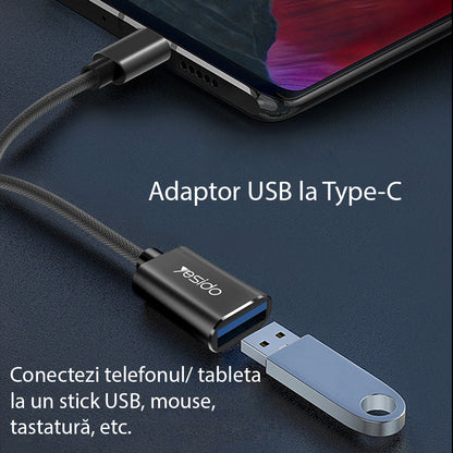 Adapter OTG USB-C - USB-A Yesido GS01, Czarny