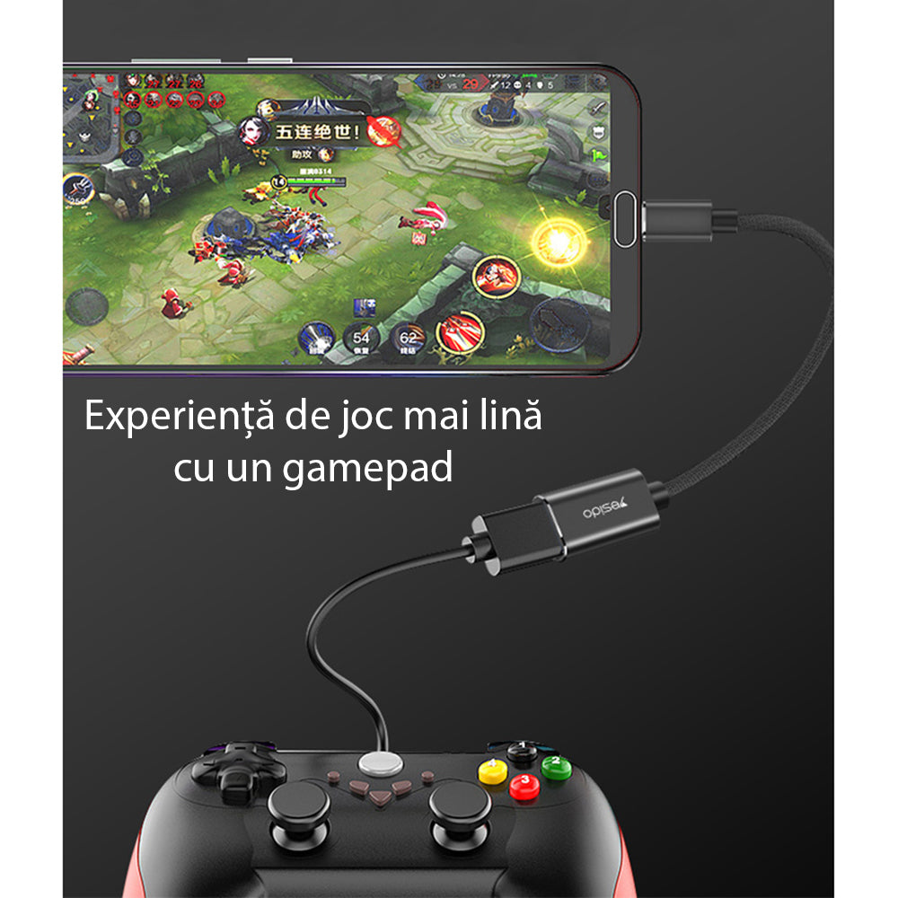 Adapter OTG USB-C - USB-A Yesido GS01, Czarny