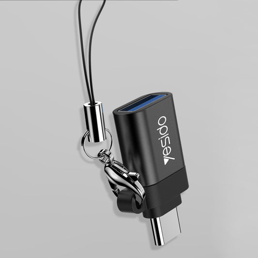 Adapter OTG USB-C - USB-A Yesido GS06, Czarny
