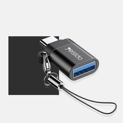 Adapter OTG USB-C - USB-A Yesido GS06, Czarny