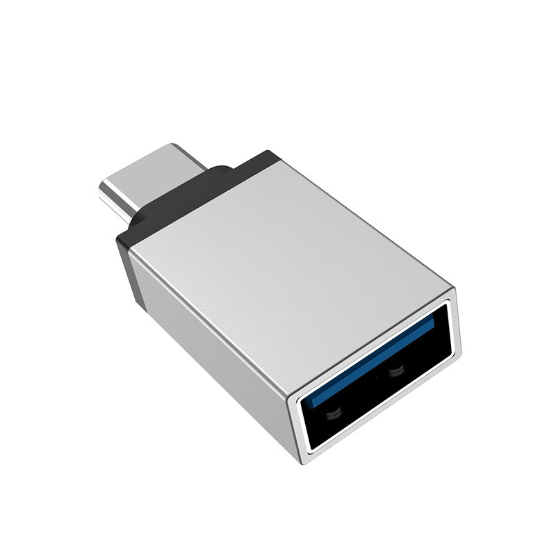 Adapter OTG USB-A - USB-C Borofone BV3, Srebrny