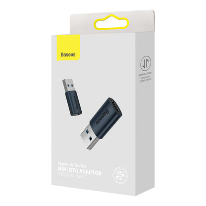 Baseus Ingenuity USB-C - USB-A Adapter do ładowania i transmisji danych, niebieski ZJJQ000103