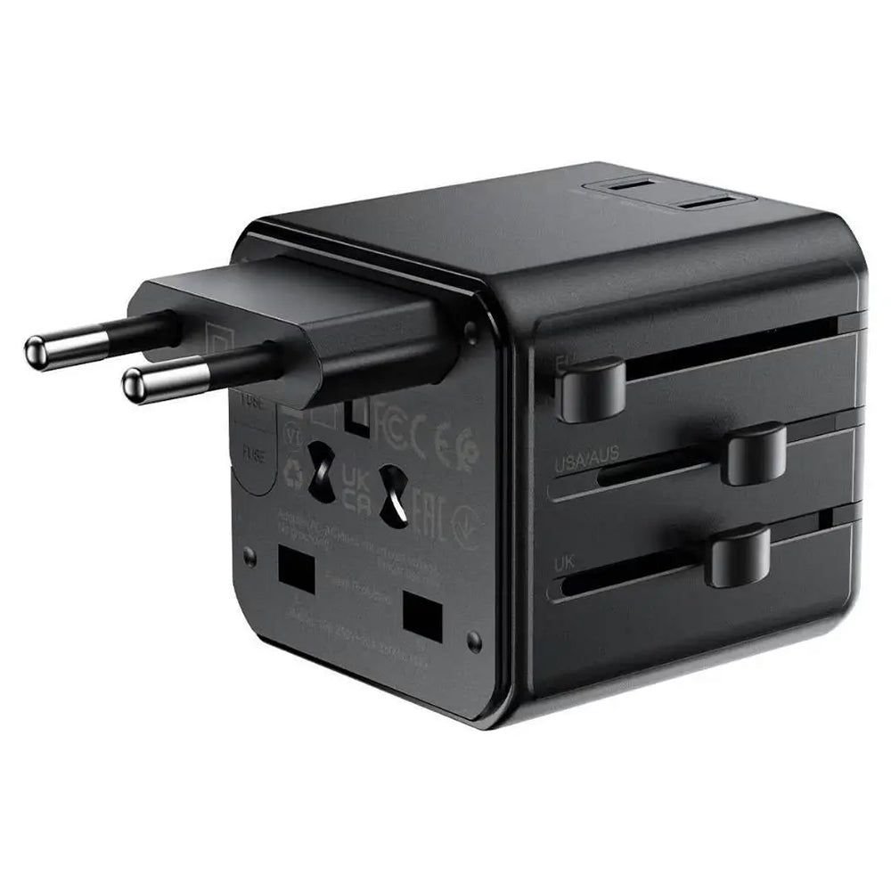 Adapter sieciowy Acefast Z11 Travel, czarny