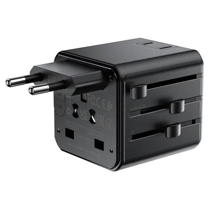 Adapter sieciowy Acefast Z11 Travel, czarny