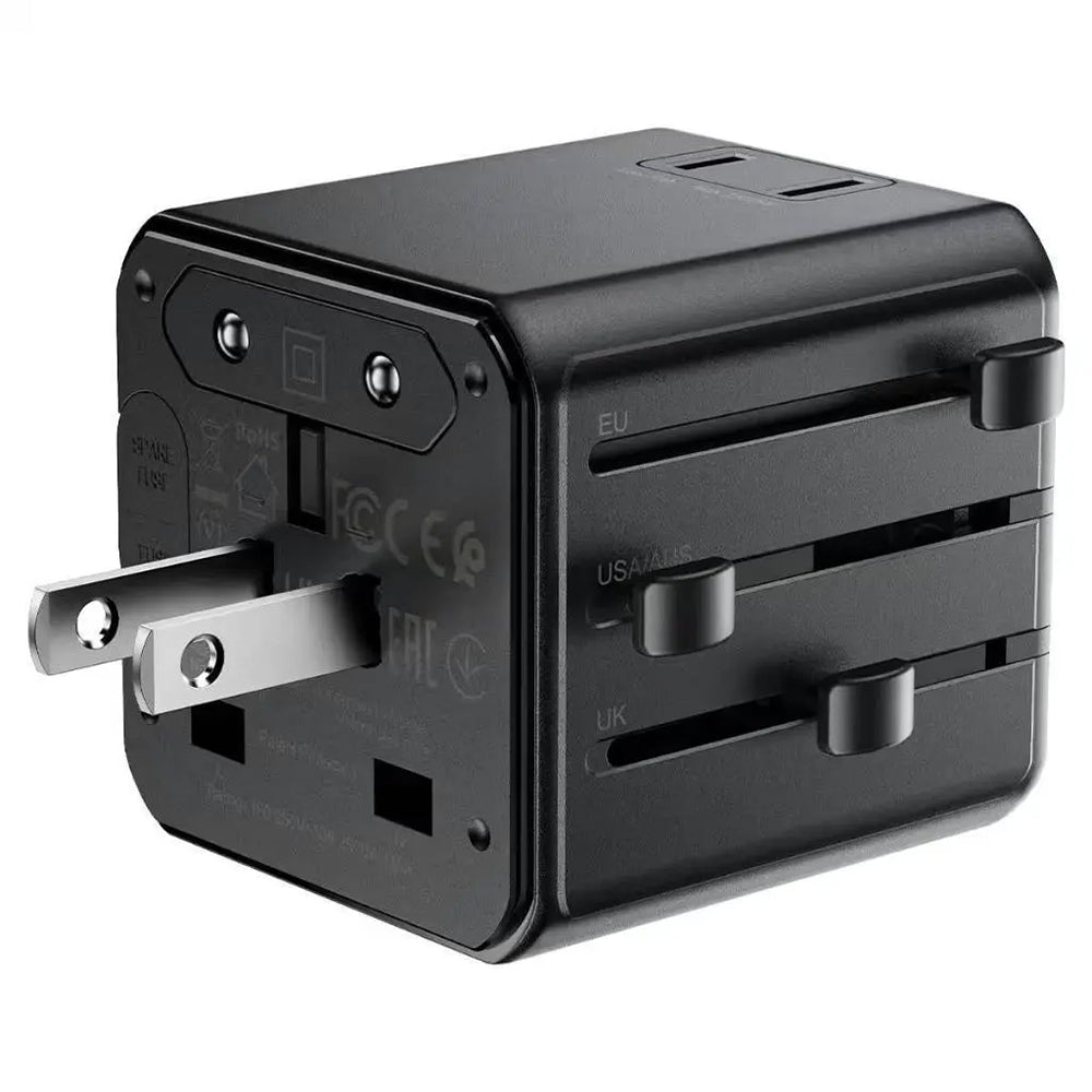Adapter sieciowy Acefast Z11 Travel, czarny